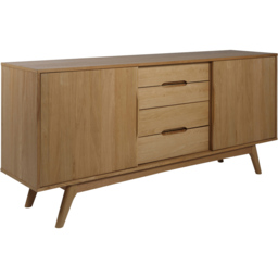 Florence Marte 2 Door 4 Drawer Oak Sideboard - Brown - Furniture To Go - Wilko - thumbnail 3
