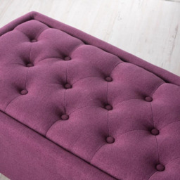 FWStyle Dark Fuchsia Upholstered Lift Up Ottoman Storage Bench - Size: 43.8 x 103.5 x 48.9cm - Purple - Wilko - thumbnail 5