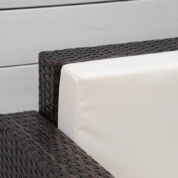 Outsunny Brown Rattan Armchair with Cushion - Size: 1 Seater - Wilko - thumbnail 4