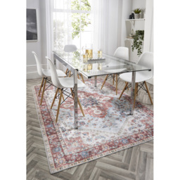 Origins My Washable Blue and Red Marrakesh Rug 80 x 150cm - Origins Rugs - Wilko - thumbnail 3