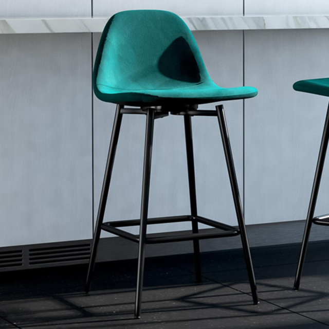 Dorel Calvin Green Upholstered Counter Stool - Size: 84 x 45 x 40cm - Wilko - image 1