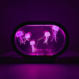 ValueLights Jellyfish Colour Changing Aquarium Table Lamp - Size: 23 x 7.7 x 31cm - Black - Wilko - thumbnail 6