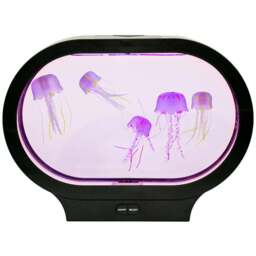 ValueLights Jellyfish Colour Changing Aquarium Table Lamp - Size: 23 x 7.7 x 31cm - Black - Wilko - thumbnail 1