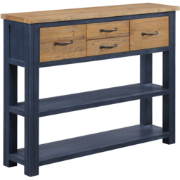 Baumhaus Splash of Blue 4 Drawer 2 Shelf Wooden Blue Low Bookcase - Wilko - thumbnail 3