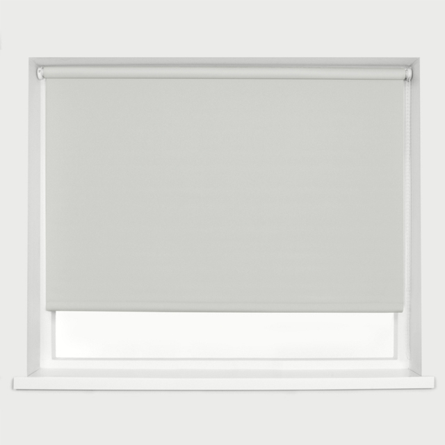 Caecus Blackout Roller Blinds Light Grey 60cm x 120cm - Size: 160 x 60 x 5cm - Wilko - image 1
