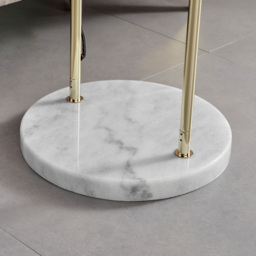 Furniturebox Avery Teal Velvet Brass Floor Lamp - Size: 45 x 45 x 157cm - Blue - Wilko - thumbnail 4