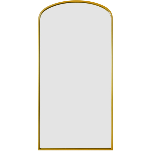 MirrorOutlet The Angustus Gold Metal Arched Garden Wall Mirror 200 x 100cm - Size: 200 x 100 x 3cm - Wilko - image 1