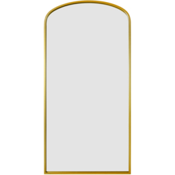 MirrorOutlet The Angustus Gold Metal Arched Garden Wall Mirror 200 x 100cm - Size: 200 x 100 x 3cm - Wilko - thumbnail 1
