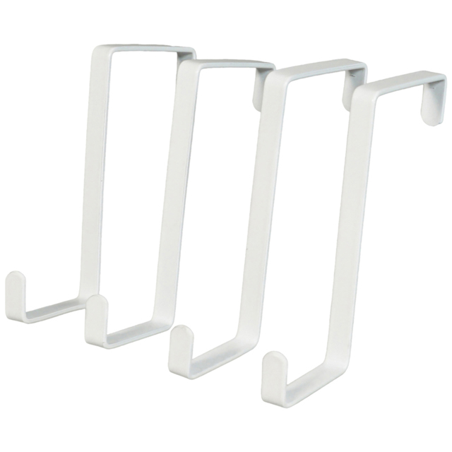 Xmas Haus Christmas Festive White Z Shaped Door Brackets 4 Pack - Size: 1 x 9 x 9cm - silver - Wilko - image 1