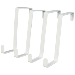 Xmas Haus Christmas Festive White Z Shaped Door Brackets 4 Pack - Size: 1 x 9 x 9cm - silver - Wilko - thumbnail 1