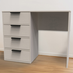 Crowndale Hong Kong 4 Drawer Kashmir Ash Dressing Table - Size: 40 x 97 x 76cm - Cream - Wilko - thumbnail 1