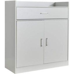 Home Source Novora 2 Door White Shoe Cabinet - Size: 90 x 82 x 34cm - Wilko - thumbnail 3