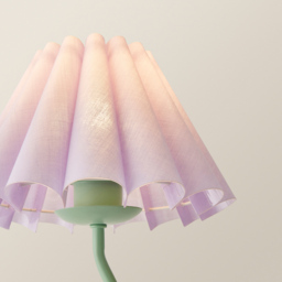 ValueLights Wiggle Lilac and Moss Green Pleated Scallop Shade Table Lamp and LED Bulb - Size: 52 x 25 x 25cm - Wilko - thumbnail 4