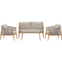Charles Bentley Almada 4 Seater Rope Weave Garden Lounge Set - Grey - Wilko - thumbnail 3