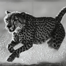 Monochrome Cheetah Framed Print - Black - Wilko - thumbnail 4