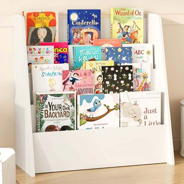 Costway 4 Tier White Kids Bookshelf - Size: 4 Shelf - Wilko - image 1