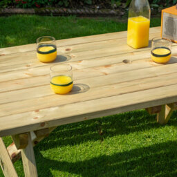 4ft Picnic Table - Size: 70 x 120 x 150cm - Brown - Rowlinson - Wilko - thumbnail 6