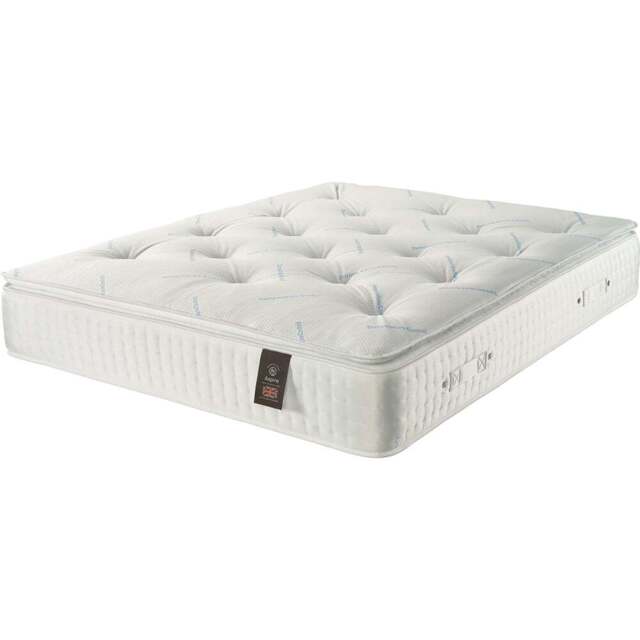Aspire King Size Climate Cool Pillow Top Pocket Mattress - White - Wilko - image 1