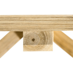 Outsunny 2 Seater Natural Wood Effect Outdoor Bench - Brown - Wilko - thumbnail 4
