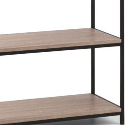 Julian Bowen Tribeca 5 Shelves Sonoma Oak Tall Bookcase - Size: 5 Shelf - Black - Wilko - thumbnail 7