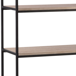 Julian Bowen Tribeca 5 Shelves Sonoma Oak Tall Bookcase - Size: 5 Shelf - Black - Wilko - thumbnail 5