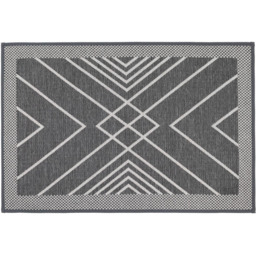 JVL Expression Stripe Rubber Backed Door Mat and Runner Set - Size: 75 x 50 x 5cm - Grey - Wilko - thumbnail 4