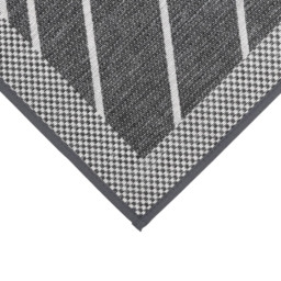 JVL Expression Stripe Rubber Backed Door Mat and Runner Set - Size: 75 x 50 x 5cm - Grey - Wilko - thumbnail 7