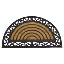 JVL Karina Moon Rubber Doormat 45 x 75cm - Black - JVL Homewares - Wilko - thumbnail 1