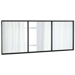 Brooklyn Metal Mirror - Black - Wilko