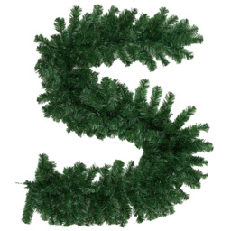 Shatchi Multicolour LED Green Alaskan Pine Christmas Garland 200cm - Size: 20 x 95 x 3.5cm - Wilko