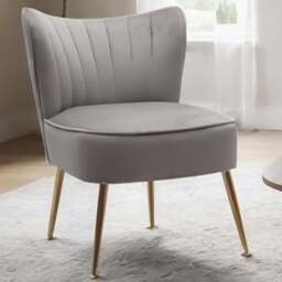 H&O Direct Wing Back Accent Chair - Size: Single - Grey - Wilko - thumbnail 1