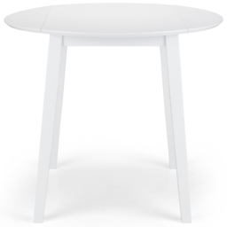 Julian Bowen Coast 4 Seater Round Dropleaf Table White - Wilko - thumbnail 4