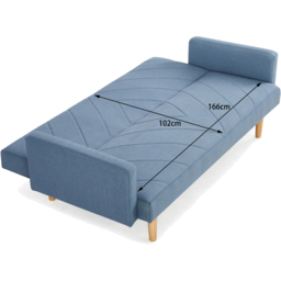 Home Detail Ryan 2 Seater Blue Sofa Bed - Wilko - thumbnail 7