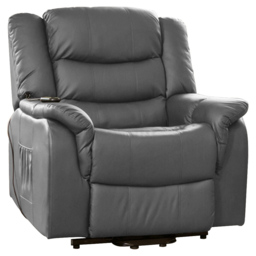Artemis Home Almeira Grey Massage and Heat Electric Riser Recliner Chair - Size: Single - Wilko - thumbnail 3