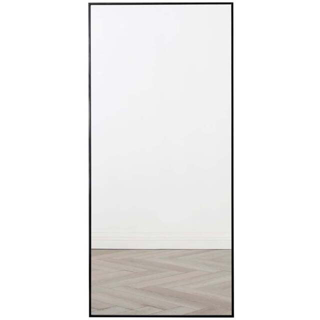 Anax Black Framed Wall Mirror 180 x 80cm - Home Garden Direct - Wilko - image 1