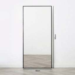 Anax Black Framed Wall Mirror 180 x 80cm - Home Garden Direct - Wilko - thumbnail 5