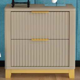 Molino 2 Drawer Clay Bedside Table - Cream - Wilko - thumbnail 1