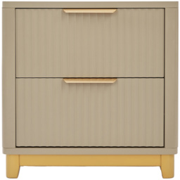 Molino 2 Drawer Clay Bedside Table - Cream - Wilko - thumbnail 4