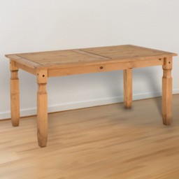 Seconique Corona 4 Seater Dining Table Distressed Waxed Pine - Brown - Wilko - thumbnail 1