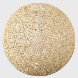 ValueLights Bjorn Cream Rattan Wicker Medium Pendant Shade - Size: 30 x 30 x 30cm - Wilko - thumbnail 4