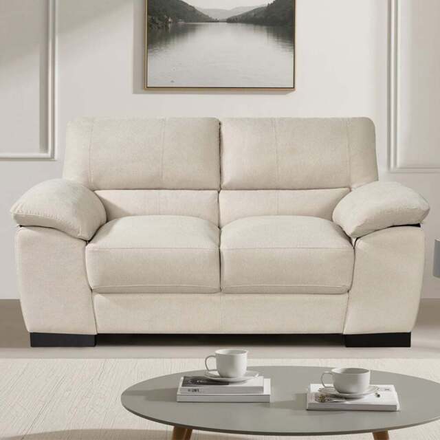 Artemis Home Mellette 2 Seater Oat Fabric Sofa - Oatmeal - Wilko - image 1