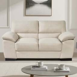 Artemis Home Mellette 2 Seater Oat Fabric Sofa - Oatmeal - Wilko - thumbnail 1