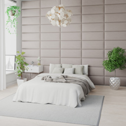 Aspire EasyMount Off White Eire Linen Upholstered Wall Mounted Headboard Panels 8 Pack - Cream - Aspire Beds - Wilko - thumbnail 3