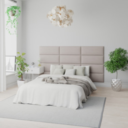 Aspire EasyMount Off White Eire Linen Upholstered Wall Mounted Headboard Panels 8 Pack - Cream - Aspire Beds - Wilko - thumbnail 1