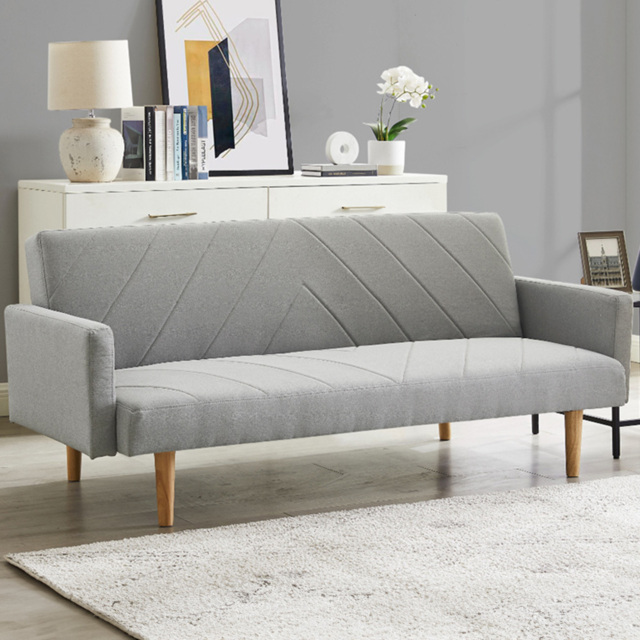 Home Detail Ryan 2 Seater Light Grey Sofa Bed - Wilko - image 1