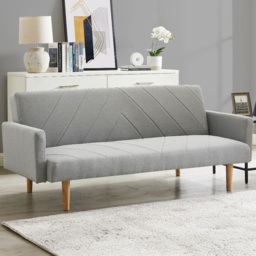 Home Detail Ryan 2 Seater Light Grey Sofa Bed - Wilko - thumbnail 1