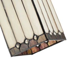 Happy Homewares Opal White Stained Glass Tiffany Pendant Shade - Size: 20 x 12 x 12cm - Wilko - thumbnail 4