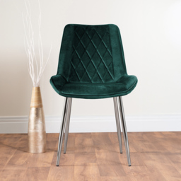 Furniturebox Elissa Cesano Marble Effect 2 Seater Round Dining Set White Green and Chrome - Wilko - thumbnail 5