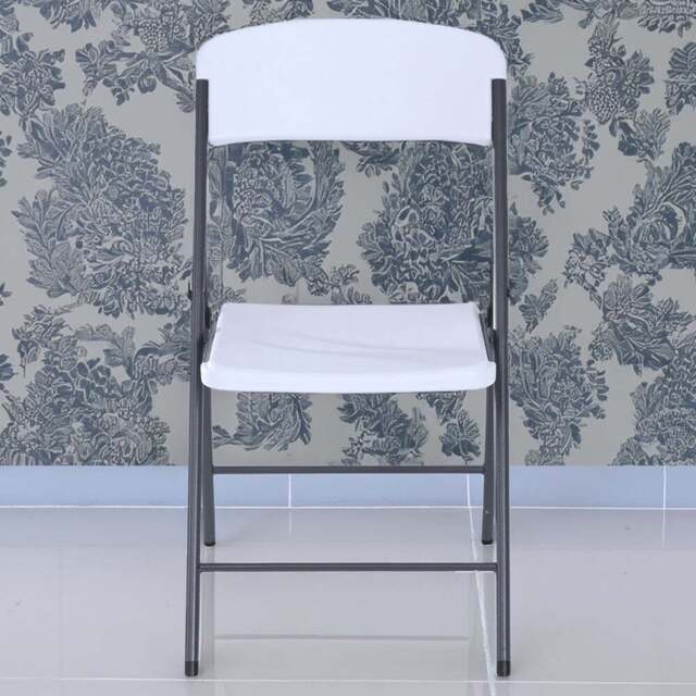 Lifetime Products Foldable Essential Chair - Size: 84.5 x 47.9 x 50.7cm - White - Wilko - image 1
