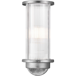 Nordlux Linton Galvanized Steel Ribbed Diffuser Outdoor Wall Lamp - Size: 29.8 x 13 x 17.6cm - Wilko - thumbnail 5